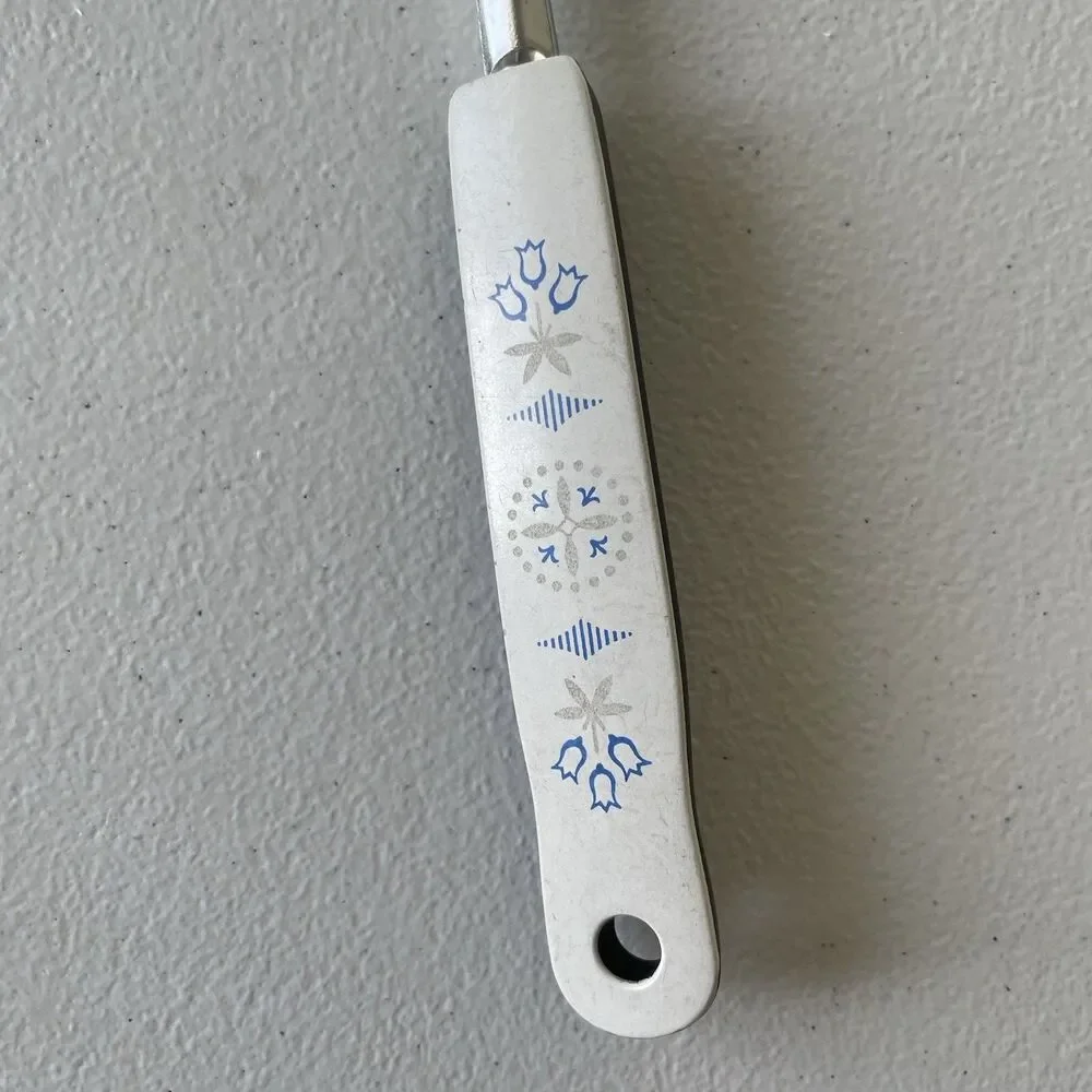 Ekco USA Vintage Chromium Plated Spatula Tuner Flipper Floral Cooking Utensil